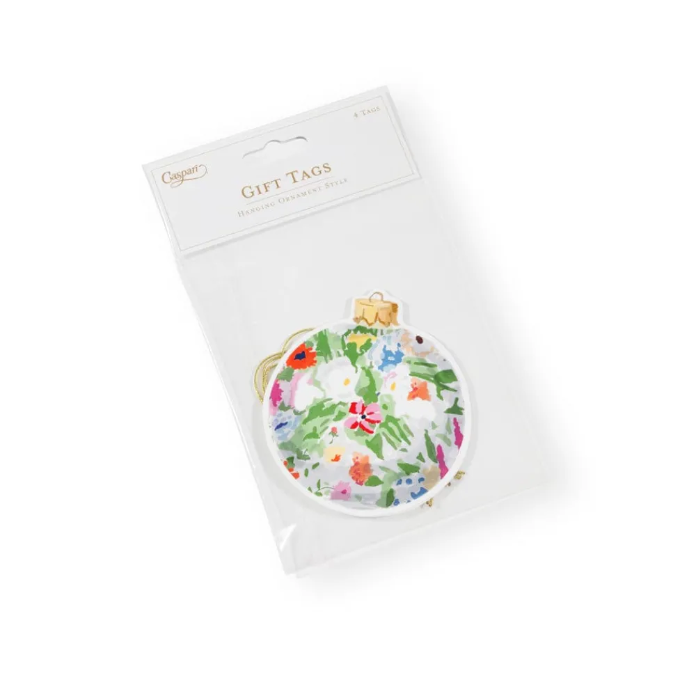 Caspari Christmas Gift Tags & Labels|Gift Tags & Enclosure Cards|Savannah Gift Tags - 4 Per Package