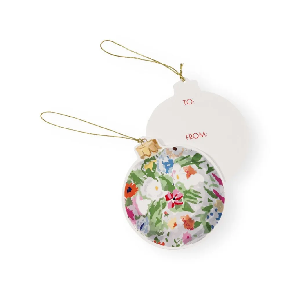 Caspari Christmas Gift Tags & Labels|Gift Tags & Enclosure Cards|Savannah Gift Tags - 4 Per Package