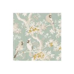 Caspari Boxed Cocktail Napkins|Scenic Songbirds Celadon Boxed Cocktail Napkins - 40 Per Box