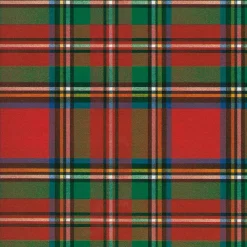 Caspari Christmas Wrapping Paper|Scottish Tartan Red Roll Wrap - includes 1 Roll