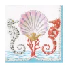 Caspari Paper Luncheon Napkins|Seahorses and Shell Paper Luncheon Napkins - 20 Per Package