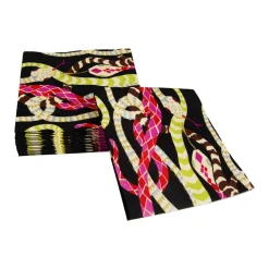 Caspari Paper Cocktail Napkins|Serpentine Black Cocktail Napkins - 20 Per Package