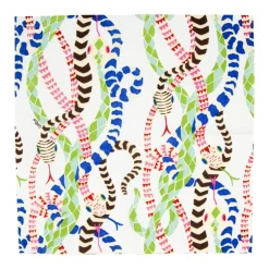 Caspari Paper Cocktail Napkins|Serpentine White Cocktail Napkins - 20 Per Package