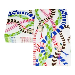 Caspari Christmas Napkins|Paper Guest Towels|Serpentine White Guest Towel Napkins - 15 Per Package