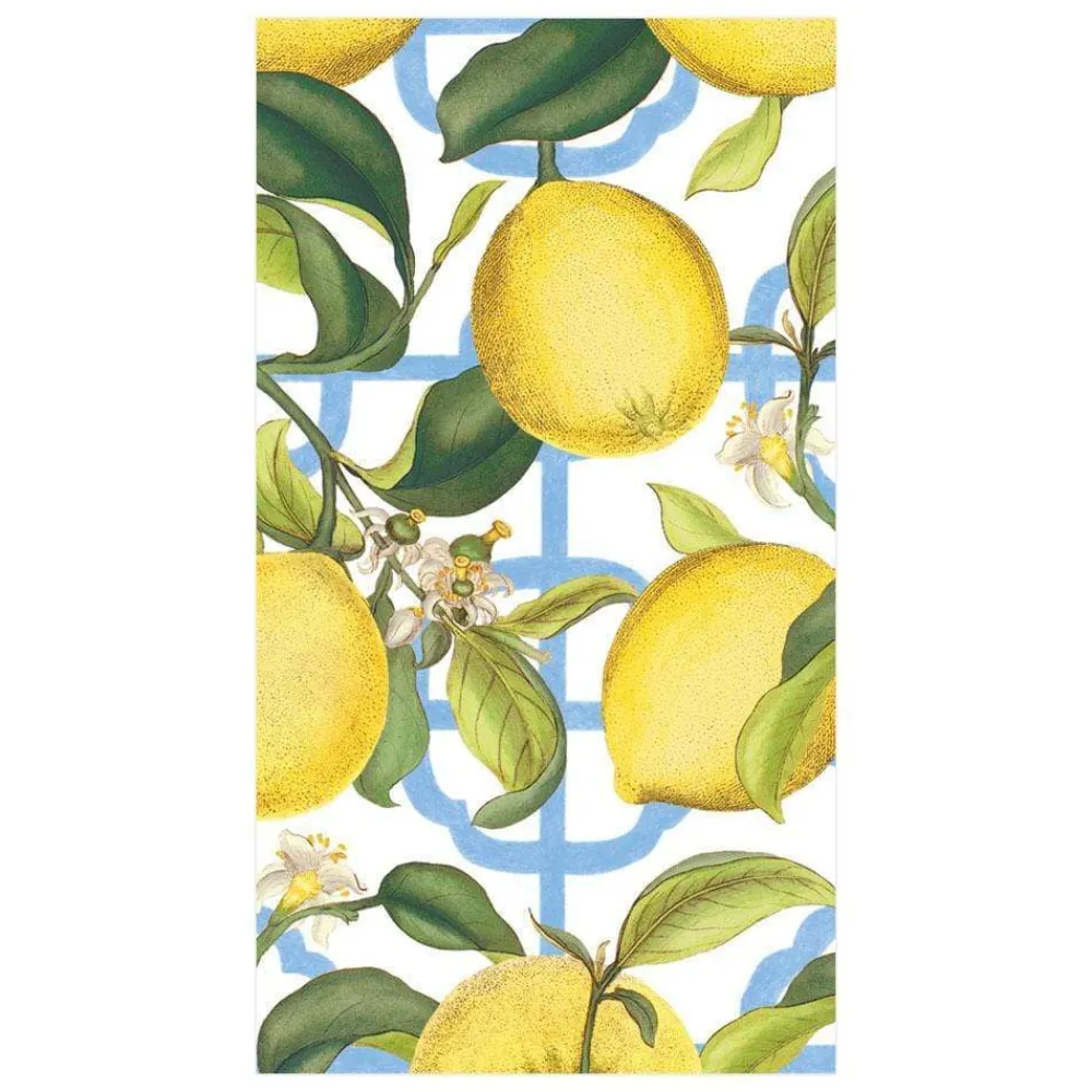 Caspari Paper Guest Towels|Seville Paper Guest Towel Napkins in Ivory - 15 Per Package