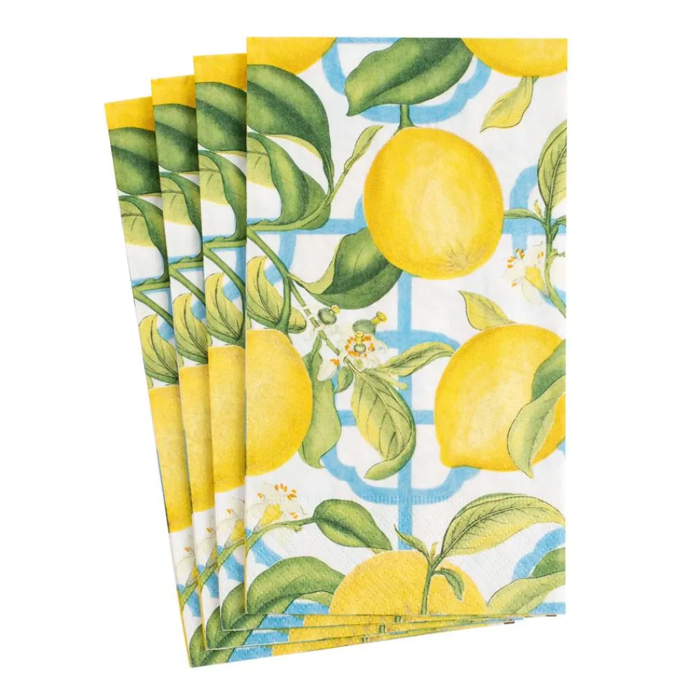 Caspari Paper Guest Towels|Seville Paper Guest Towel Napkins in Ivory - 15 Per Package