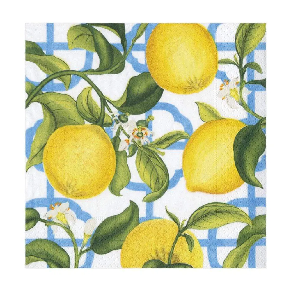 Caspari Paper Luncheon Napkins|Seville Paper Luncheon Napkins in Ivory - 20 Per Package