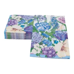 Caspari Paper Guest Towels|Shades Of Blue Guest Towel Napkins - 15 Per Package
