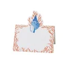Caspari Place Cards|Shell Toile Place Cards in Coral & Blue- 8 Per Package
