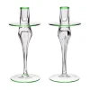 William Yeoward Halloween|Lamps & Candle Holders|Siena Candlesticks in Green - One Pair