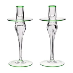 William Yeoward Halloween|Lamps & Candle Holders|Siena Candlesticks in Green - One Pair