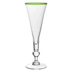 William Yeoward Glass Drinkware|Glass Drinkware|Siena Champagne Flute in Green
