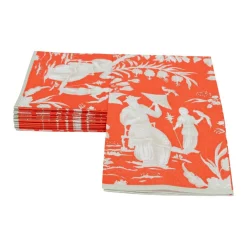 Caspari Paper Guest Towels|Silk Road Toile Mandarin Guest Towel Napkins - 15 Per Package