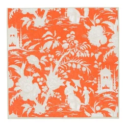 Caspari Paper Cocktail Napkins|Silk Road Toile Mandarin Cocktail Napkins - 20 Per Package