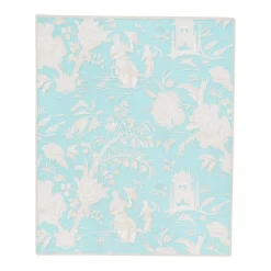 Caspari Paper Guest Towels|Silk Road Toile Robin's Egg Guest Towel Napkins - 15 Per Package