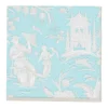 Caspari Boxed Cocktail Napkins|Capri|Silk Road Toile Robin's Egg Boxed Cocktail Napkins - 40 Per Box