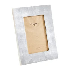 Caspari Lacquerware|Pictures, Frames & Clocks|Silver Leaf 4" x 6" Lacquer Picture Frame - includes 1 frame