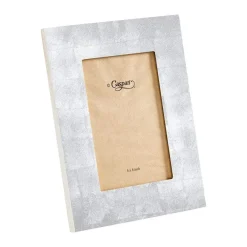 Caspari Lacquerware|Pictures, Frames & Clocks|Silver Leaf 4" x 6" Lacquer Picture Frame - includes 1 frame