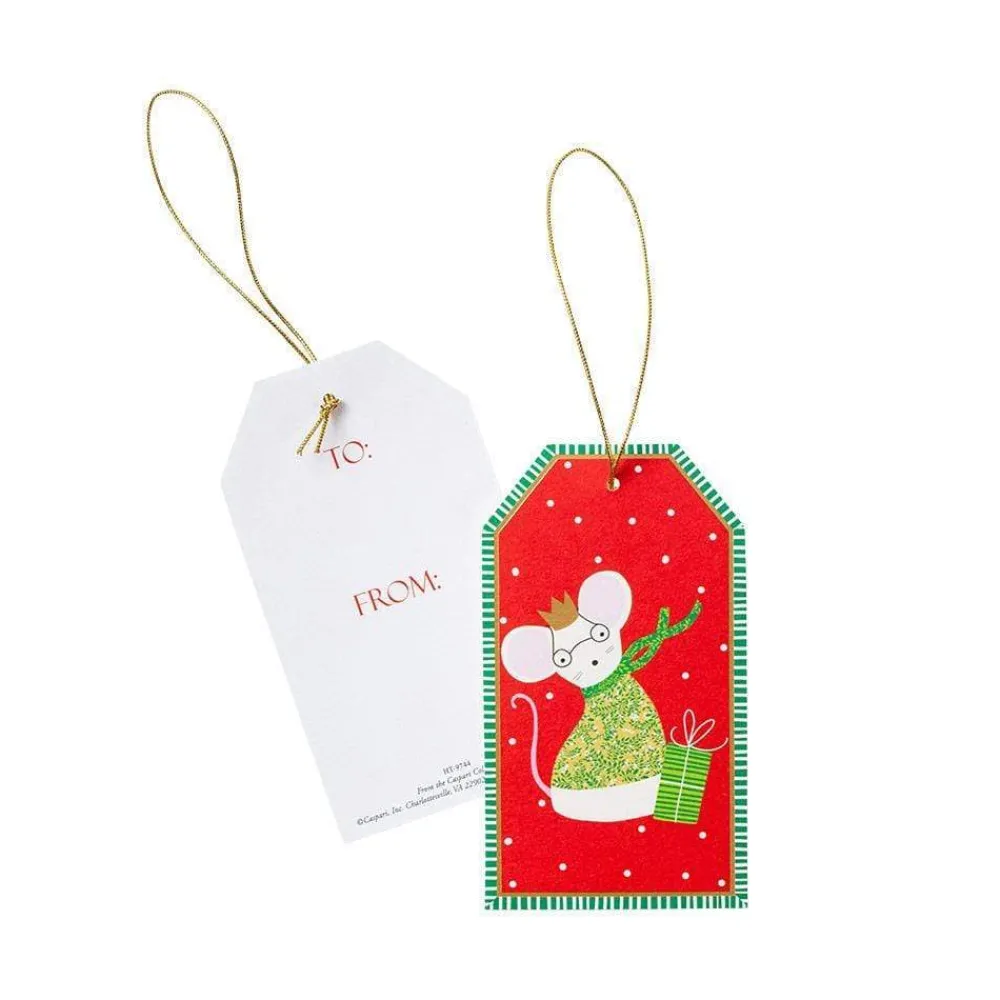 Caspari Christmas Gift Tags & Labels|Gift Tags & Enclosure Cards|Simon Says Classic Gift Tags - 4 Per Package