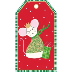 Caspari Christmas Gift Tags & Labels|Gift Tags & Enclosure Cards|Simon Says Classic Gift Tags - 4 Per Package