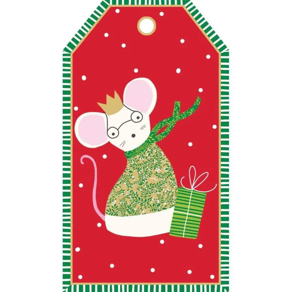 Caspari Christmas Gift Tags & Labels|Gift Tags & Enclosure Cards|Simon Says Classic Gift Tags - 4 Per Package