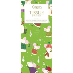 Caspari Christmas TIssue Paper|Tissue Paper|Simon Says Tissue Paper in Green - 4 Sheets Included