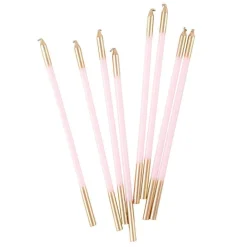 Caspari Birthday|Slim Birthday Candles in Petal Pink & Gold - 16 Candles Per Package