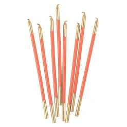 Caspari Graduation Celebration|Birthday|Slim Birthday Candles in Orange & Gold - 16 Candles Per Package