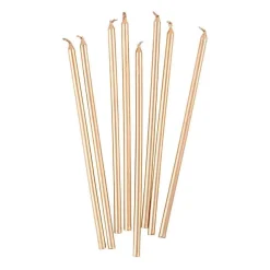Caspari Graduation Celebration|Birthday|Slim Birthday Candles in Gold - 16 Candles Per Package