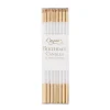Caspari Graduation Celebration|Birthday|Slim Birthday Candles in White & Gold - 16 Candles Per Package