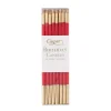 Caspari Graduation Celebration|Birthday|Slim Birthday Candles in Red & Gold - 16 Candles Per Package