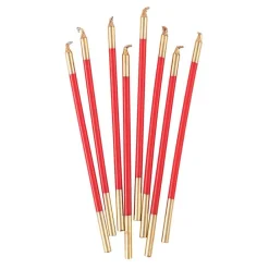 Caspari Graduation Celebration|Birthday|Slim Birthday Candles in Red & Gold - 16 Candles Per Package
