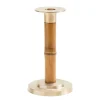 Caspari Lamps & Candle Holders|Candlesticks|Small Bamboo Candlestick in Light Brown - 1 Each