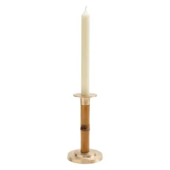Caspari Lamps & Candle Holders|Candlesticks|Small Bamboo Candlestick in Light Brown - 1 Each
