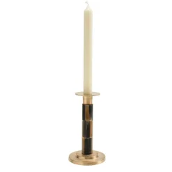 Caspari Valentine'S Day|Lamps & Candle Holders|Small Brass & Horn Candlestick - 1 Each