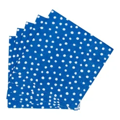 Caspari Paper Cocktail Napkins|Small Dots Royal Blue Cocktail Napkins - 20 Per Package