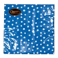 Caspari Paper Cocktail Napkins|Small Dots Royal Blue Cocktail Napkins - 20 Per Package