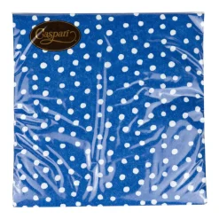 Caspari Paper Luncheon Napkins|Small Dots Royal Blue Luncheon Napkins - 20 Per Package