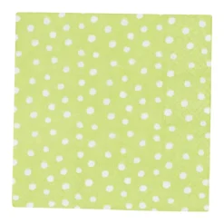 Caspari Paper Cocktail Napkins|Small Dots Spring Green Cocktail Napkins - 20 Per Package