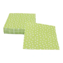 Caspari Paper Cocktail Napkins|Small Dots Spring Green Cocktail Napkins - 20 Per Package