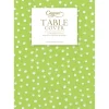 Caspari Table Linens|Small Dots Spring Green Paper Linen Table Covers - 1 Each