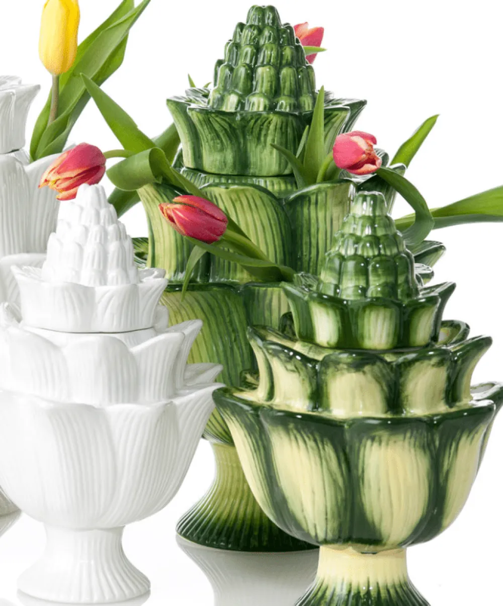 Abigails Summer Picnic|Engagement Party|Small White Artichoke Tulipiere