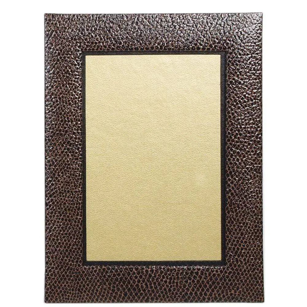 Caspari Father'S Day|Mother'S Day|Snakeskin 4" x 6" Picture Frame in Brown & Black - 1 Each