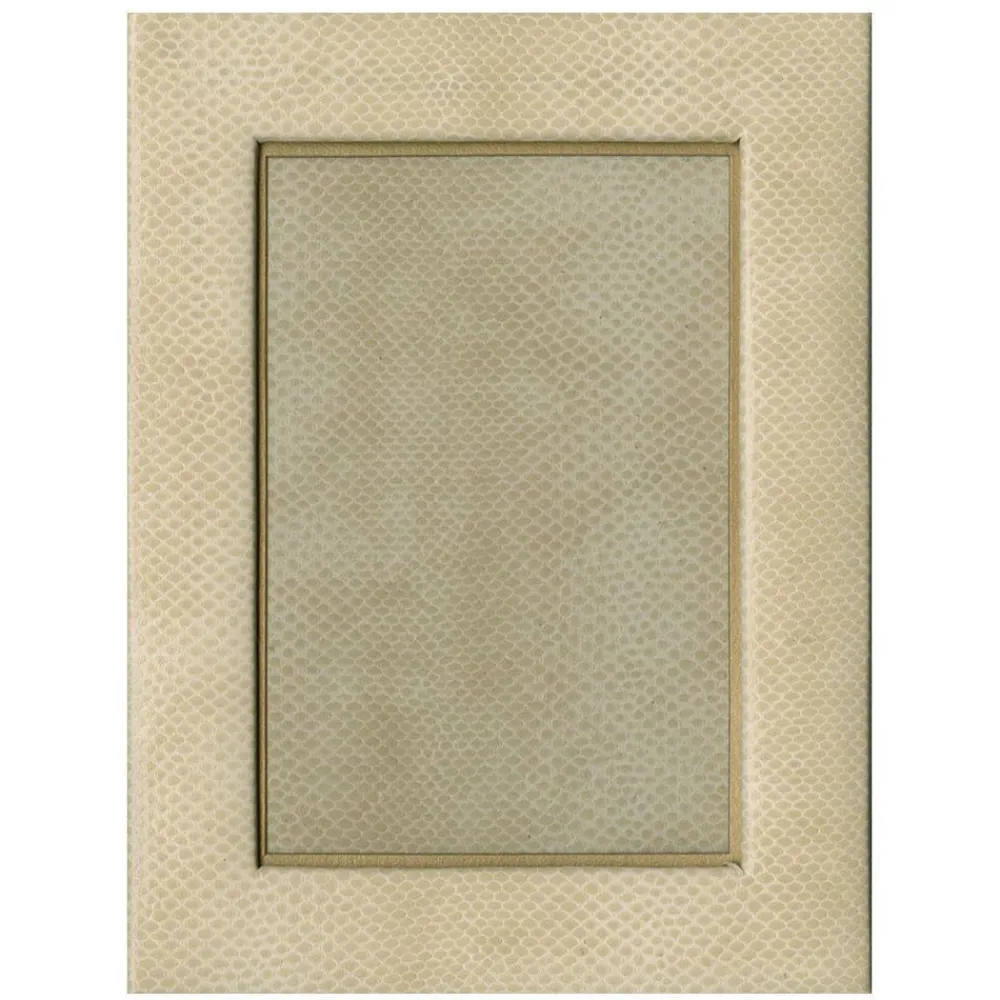 Caspari Mother'S Day|Pictures, Frames & Clocks|Snakeskin 4" x 6" Picture Frame in Ivory - 1 Each