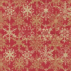 Caspari Christmas Wrapping Paper|Wrapping Paper|Snowfall-Red Foil Gift Wrap - One 30