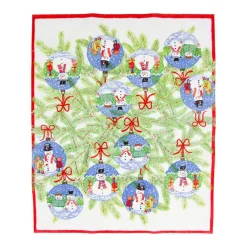 Caspari Christmas Napkins|Paper Guest Towels|Snowman Ornaments Guest Towel Napkins - 15 Per Package