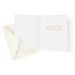 Caspari Christmas And Holiday Cards|Boxed Holiday Cards|Snowman with Green Scarf Classic Boxed Christmas Cards - includes 15 cards & envelopes