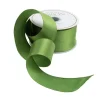 Caspari Christmas Ribbons & Bows|Easter|Solid Green Satin Wired Ribbon - 9 Yard Spool
