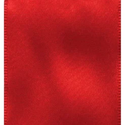 Caspari Christmas Ribbons & Bows|Ribbons & Bows|Solid Red Satin Wired Ribbon - 9 Yard Spool