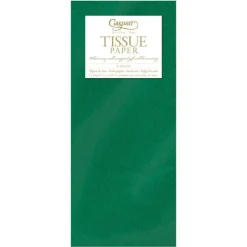 Caspari Christmas TIssue Paper|Tissue Paper|Solid Tissue Paper in Green - 8 Sheets Included